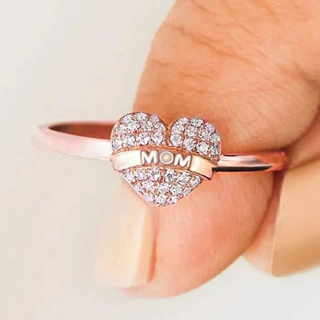 Huitan Ring, roségoldfarben, Zirkonia, Damen - Bild 1