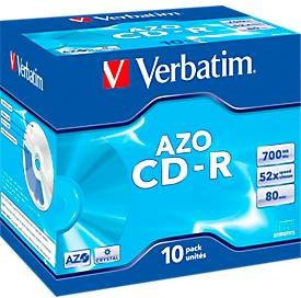 Verbatim CD-R 52x mit 700 MB/80 min in transparenten JewelCases (10 Stück) - Bild 1
