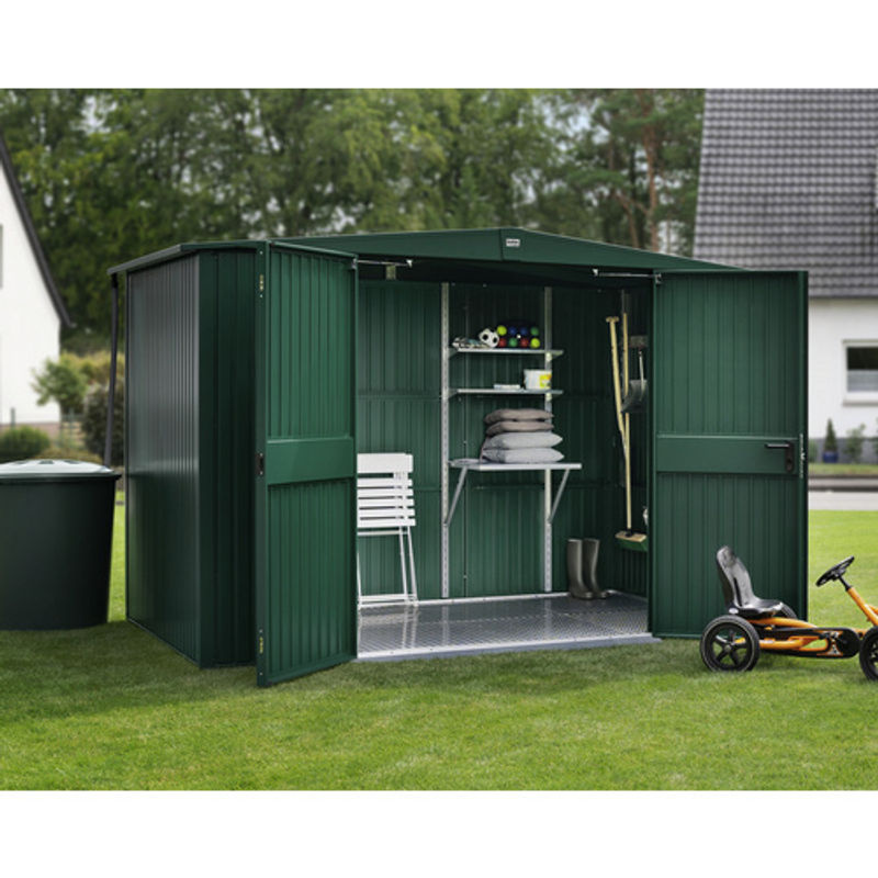 Ecostar Gerätehaus Trend-S aus Metall in Grün, B/H/T: 302,8 x 219,4 x 238 cm - Bild 2