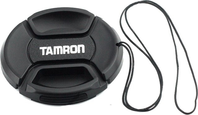 Naiken Center Pinch Snap-on Objektivdeckel mit Gegenlichtblende und Riemen, 62 mm, Schwarz, passend für Tamron 18-200, 70-300 und 18-270 B008 DSLR Kameras - Bild 1