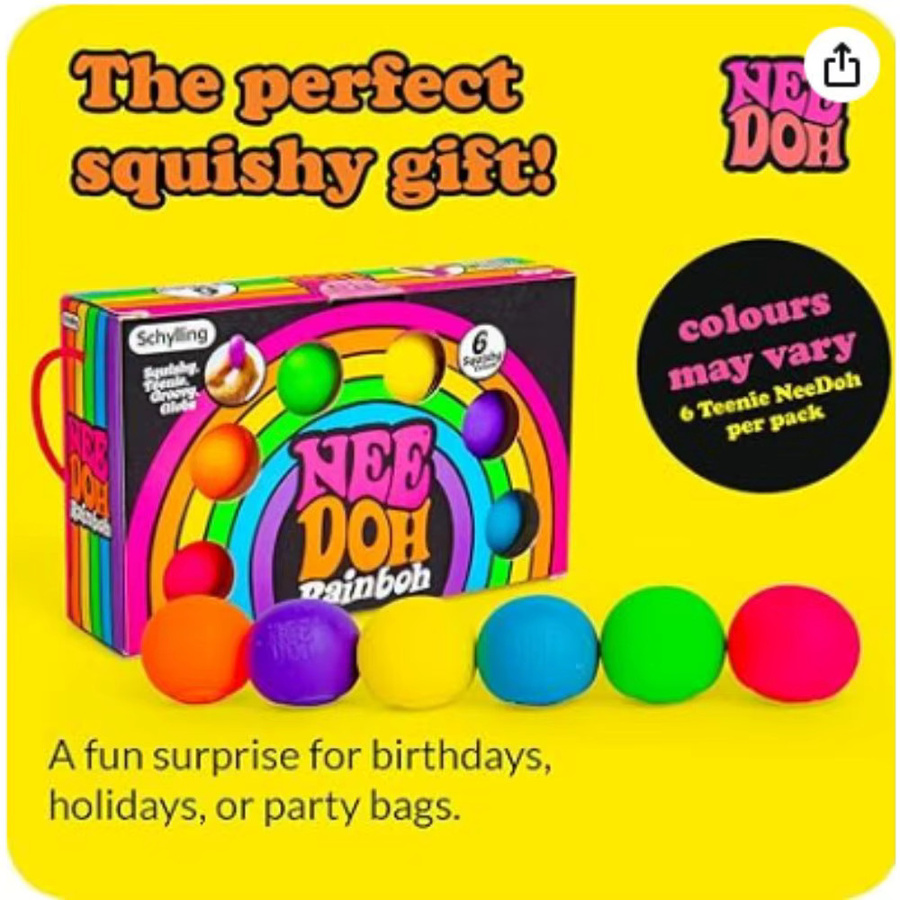 JellyfishNeeDoh Squishies Regenbogen Teenie Stressball, Fidget Toys, Blind Box - Bild 4