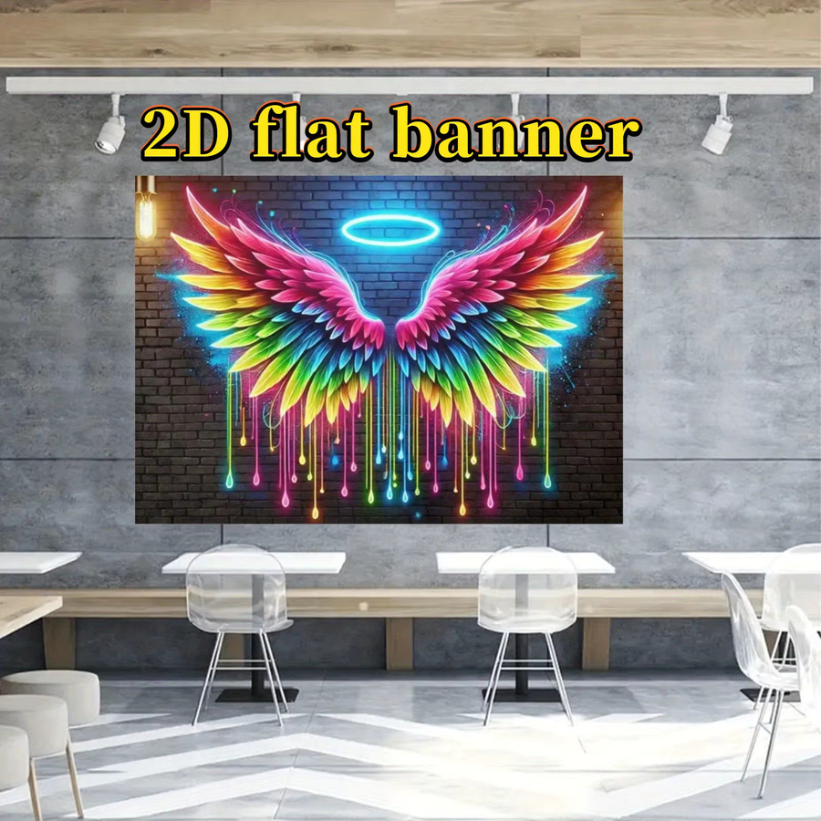 VIKAMA Wandteppich mit Engelsflügeln in Multicolour zur Wanddekoration, B/H: 40 x 60 cm - Bild 3