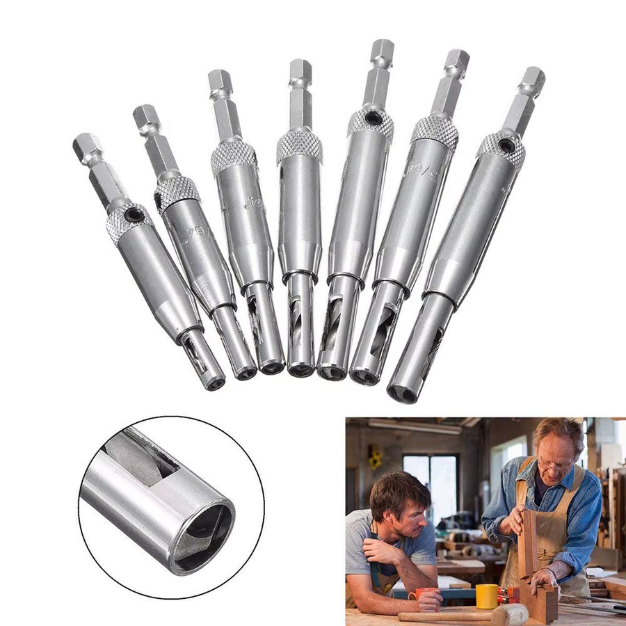 Lsmake Selbstzentrierendes Scharnierbohrer Set für Holzbearbeitung mit Tapper Core von 5/164 bis 1/4 Zoll - Bild 2