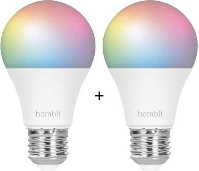 Hombli Smart Bulb E27 Color-Lampe 2er-Set in Multicolor und Weiß mit Dimmer-Funktion - Bild 1