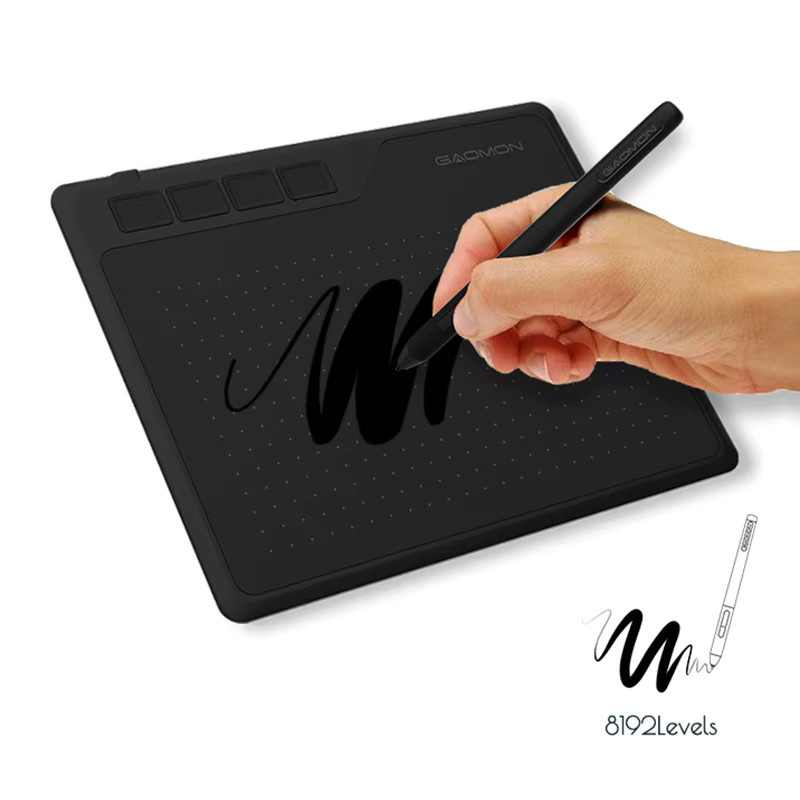 GAOMON S620 Digitales Grafiktablett in Schwarz, 6,5 x 4 Zoll, kompatibel mit Android, Windows und Mac OS - Bild 2