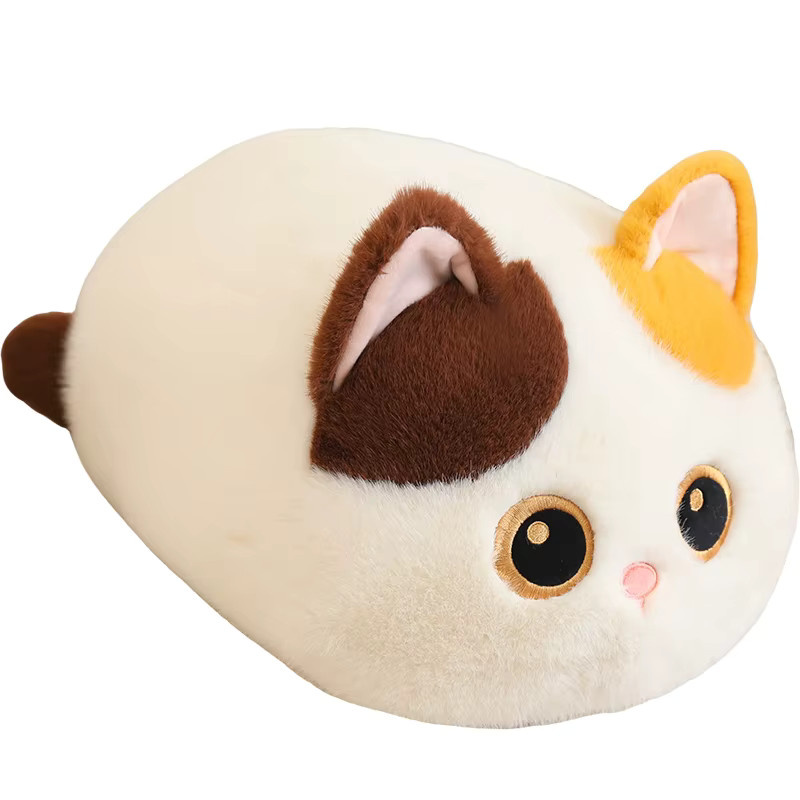 TotoJay Kawaii Fette Katze Plüschtier, Siamesische Katze, 50cm, Braun - Bild 3