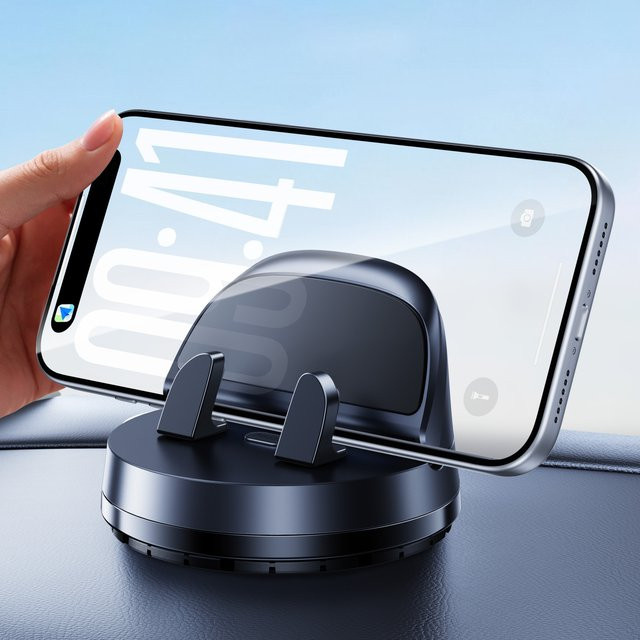 Oatsbasf Universelle Auto-Armaturenbrett-Handyhalterung in Schwarz mit 360 Grad Drehung für iPhone, Samsung und Google zur einhändigen Bedienung - Bild 1