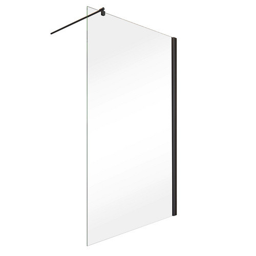 Schulte Walk-In Dusche Black Style, rechteckig, Glas transparent, Mattschwarz, Höhe: 200 cm, Breite: 120 cm - Bild 2