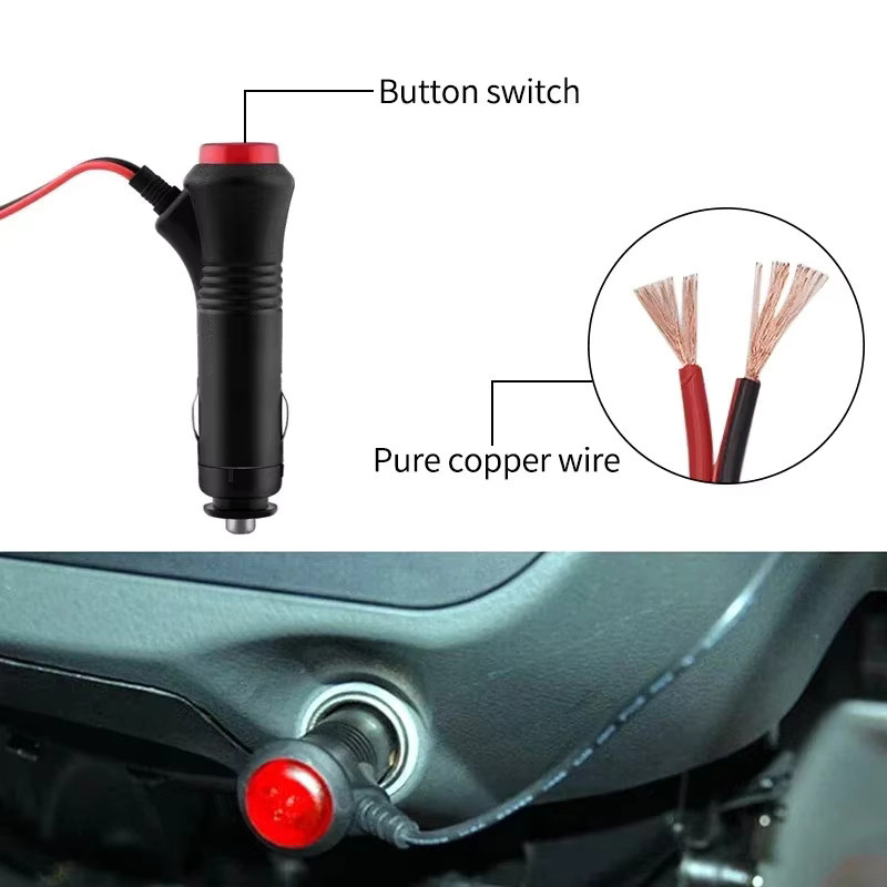Universal Auto Zigarettenanzünder Adapter für 12V und 24V in Schwarz - Bild 2