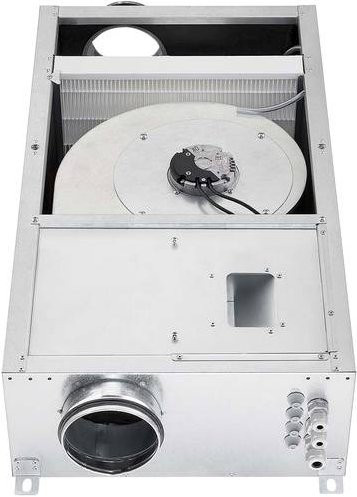 Helios Ventilatoren ALB EC 200 EH Vorheizregister 230V mit 703 m³/h in Silber - Bild 1