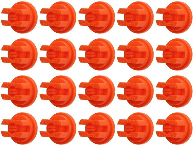 20 Stück Flachstrahldüsen aus Kunststoff für landwirtschaftliche Sprühdrohnen in Orange und Rot von Shoemst - Bild 1