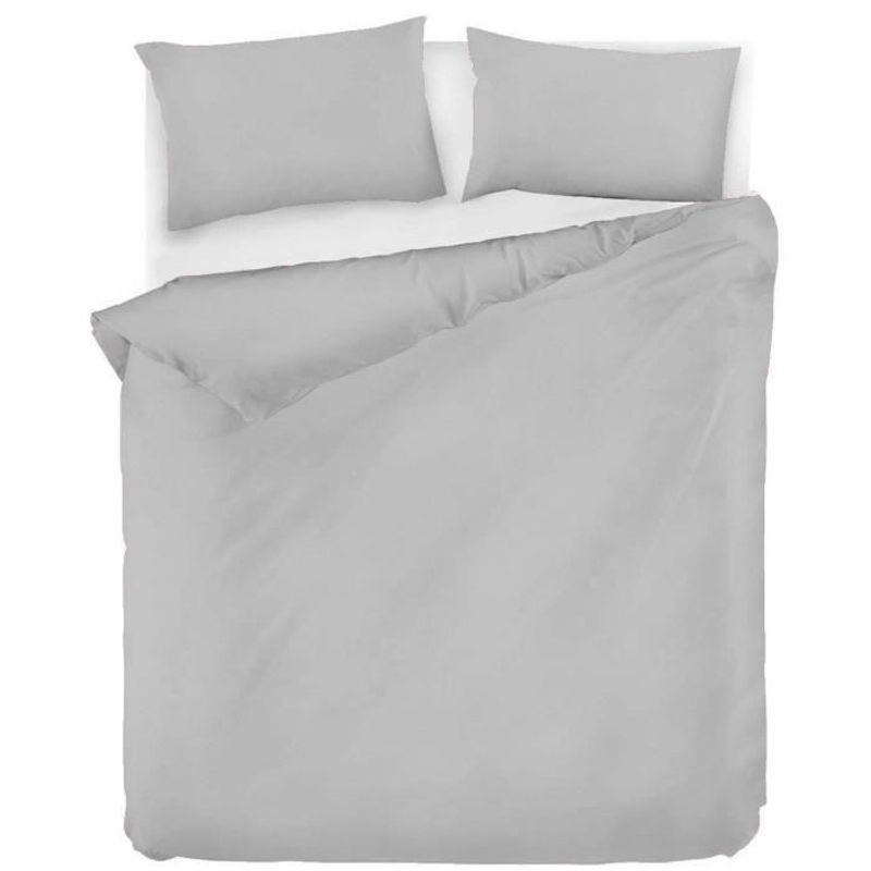 Bettwäsche-Set in Grau mit 1 Bettbezug und 2 Kissenbezügen aus Baumwolle und Polyester, B/H: 220 x 240 cm und B/H: 60 x 80 cm - Bild 2
