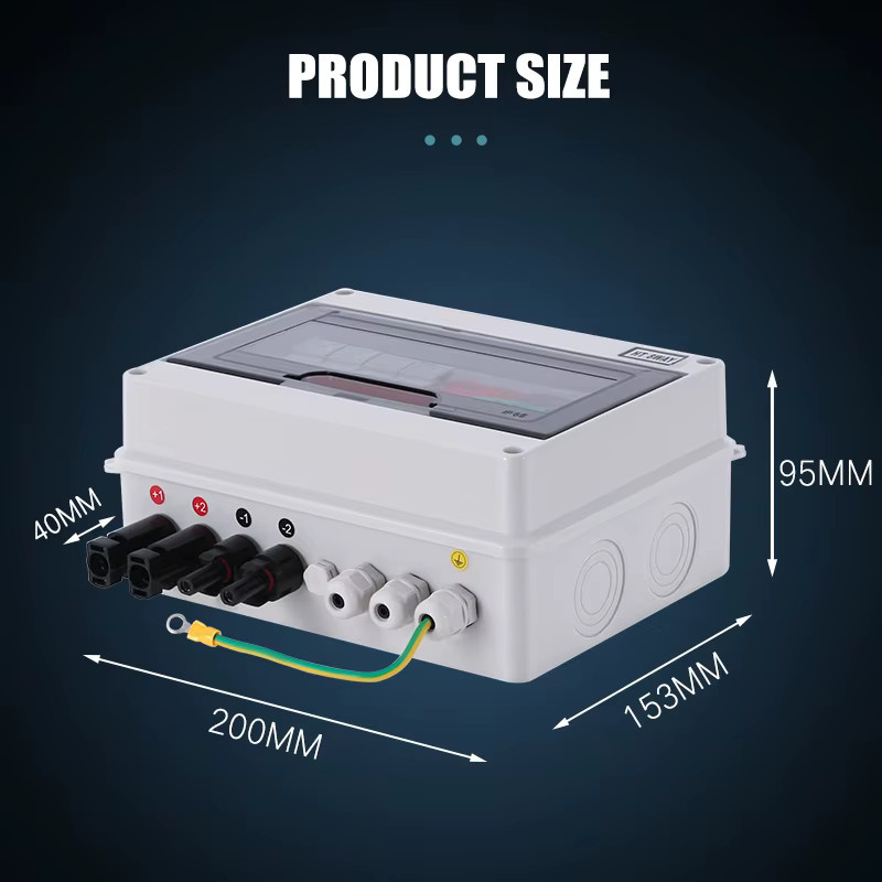 XIONGISOLAR 600V PV-Kombinatorbox 2-in-1-Out DC mit Sicherung und MCB SPD für Photovoltaik-Schutzbox - Bild 3
