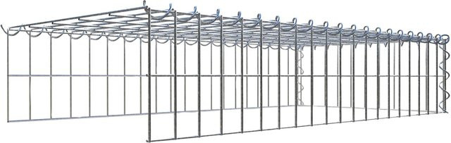 Gabiona Gabione-Anbaukorb Typ 4 aus Stahl in Silbergrau mit Maschenweite 5 x 10 cm, B/T/H: 100 x 20 x 50 cm - Bild 1