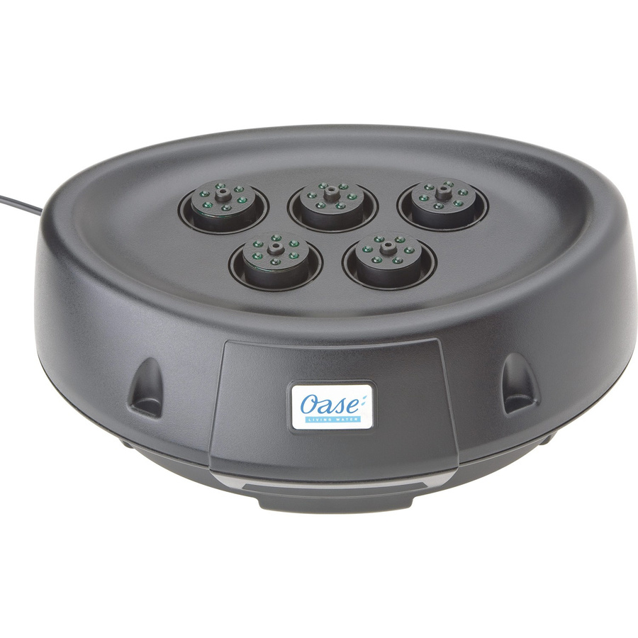 Oase Water Starlet Schwimmendes Wasserspiel mit LED-Beleuchtung aus Kunststoff in Grau, B/T/H: 33,0 x 27,0 x 13,5 cm - Bild 2