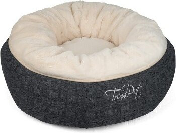 TrendPet LunaBed Hundebett rund in Beige mit abnehmbarem Bezug und rutschfester Unterseite - Bild 1