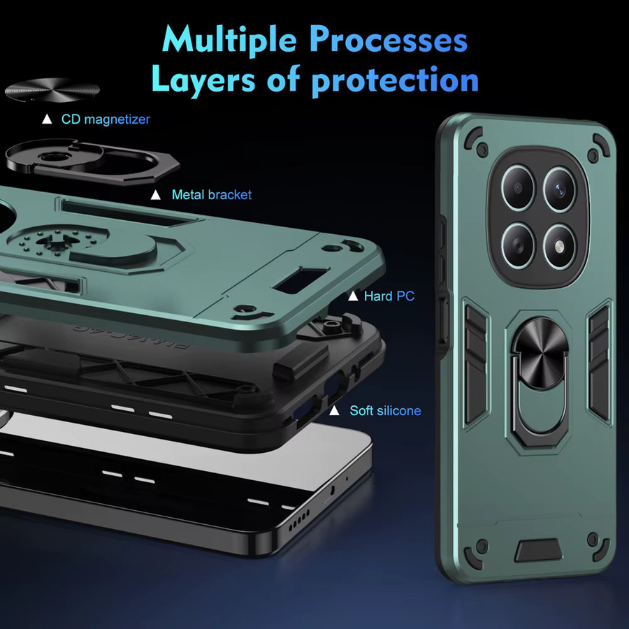 Xiaomi Poco M8 Pro Luxus-Panzerhülle mit Kameraschutz in Blau und Grün - Bild 3
