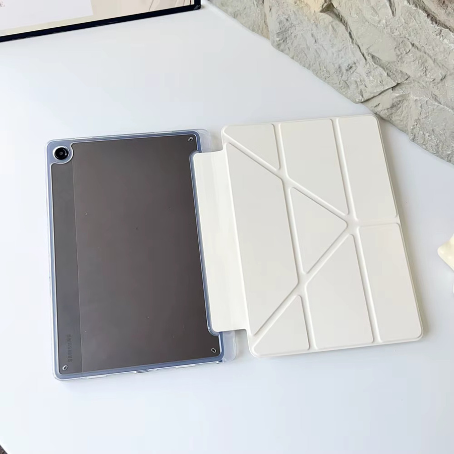 ZMHY Stoßfeste Acryl-Schutzhülle für Samsung Galaxy Tab S10, S10 FE und S10 Lite 11 Zoll mit Y-Fold Rückseiten-Abdeckung Hartschale in Schwarz oder Transparent - Bild 1
