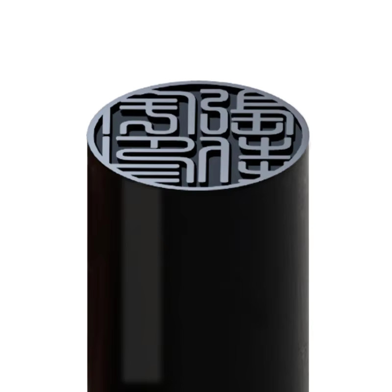 Persönlicher Japanischer Studentenstempel aus Ochsenhorn in Schwarz und Transparent für Kalligraphie und Bullet Journal - Bild 3