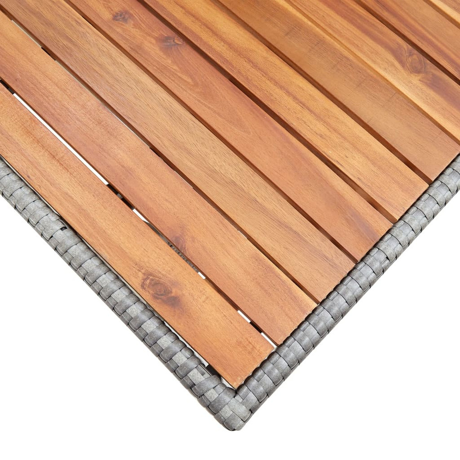 vidaXL Gartentisch aus Akazien-Massivholz in Grau, B/T/H: 120 x 70 x 66 cm - Bild 2