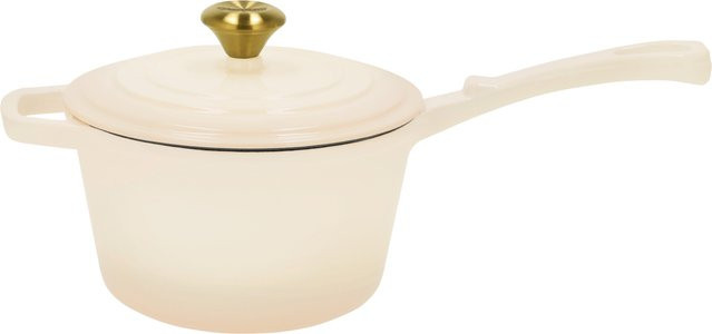 SILVERCREST Premium Gusseisenkasserolle mit Emaille, Durchmesser: 18 cm, Beige - Bild 1