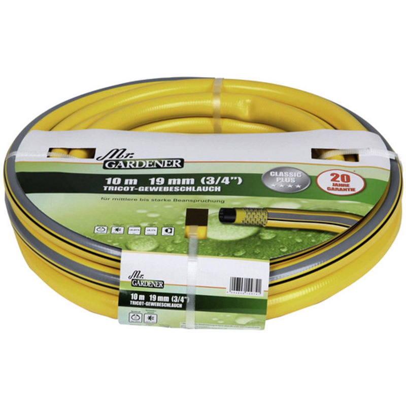 Mr. GARDENER Tricotgewebeschlauch Classic Plus, 3/4 Zoll, Gelb, Länge: 10 m - Bild 2