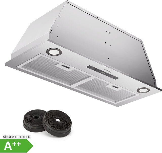 Klarstein Paolo 72 Einbau Dunstabzugshaube in Edelstahl, Breite: 72 cm, 520 m³/h, LED Touch, A++ Energieeffizienzklasse, Umluftbetrieb - Bild 1