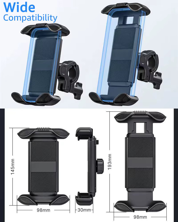 iBudim Universelle Motorrad-Rückspiegel-Handyhalterung 360 Grad drehbar in Schwarz für Motorrad, Fahrrad, ATV, Roller und Kinderwagen - Bild 6