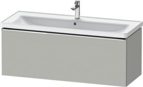 Duravit Waschtischunterschrank D-Neo in Grau Beton Optik mit Scharniertüren, B/T/H: 118,4 x 45,2 x 44,0 cm - Bild 1