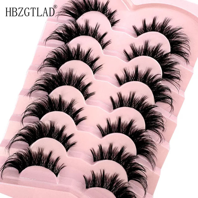 AMSDCN Manga Wimpern, 7/8 Paar, 3D-Nerz-Wimpern, natürlich, Unisex - Bild 1