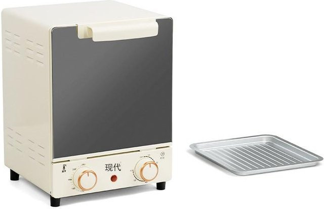 Sea Global Mini-Vertikal-Elektroofen Multifunktionaler Dreischicht-Backofen mit Timer, Grau, 15 l - Bild 1