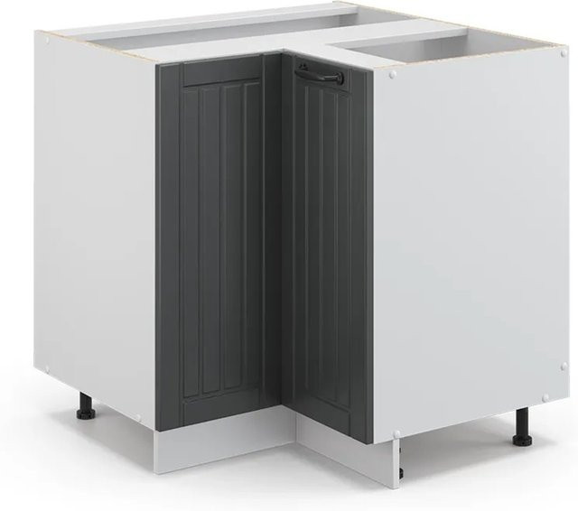 Vicco Eckunterschrank Fame-Line in Anthrazit und Weiß mit Soft-Close-Türen für deine Küche - Bild 1