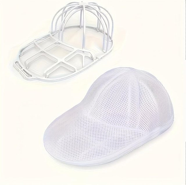 LCAuto parts Hutwaschkäfig für Waschmaschine und Baseballkappen als Netzbeutel und Trockengestell in Weiß - Bild 1