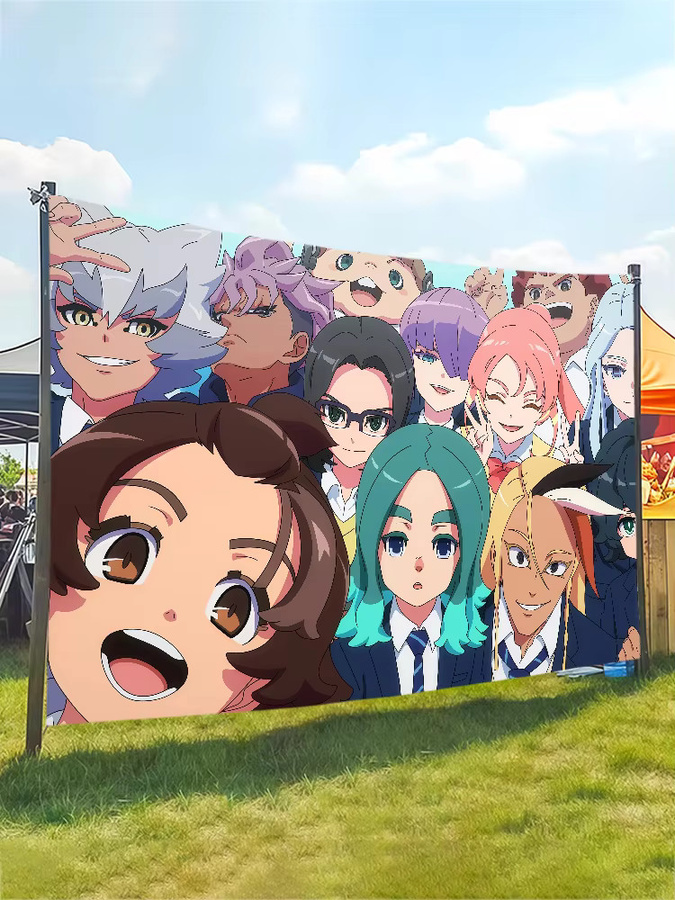 Eleven Road Inazuma Banner Flagge in Multicolour, klassisches Design für Innen und Außen, B/H: 60 x 40 cm - Bild 6