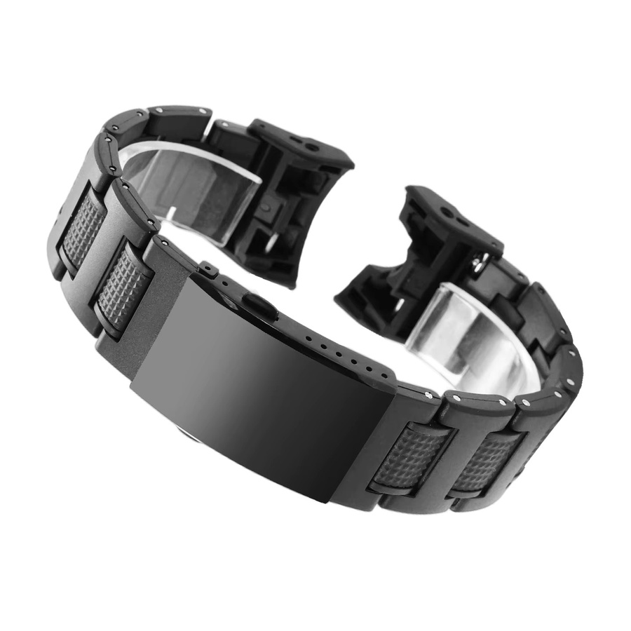 Casio Uhrenarmband, Kunststoff, Edelstahl, Schwarz, Unisex - Bild 6