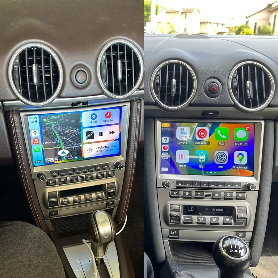 CHSTEK Android 13 Autoradio mit Carplay, GPS und 4G für Porsche 911 997, Boxster und Cayman 987 in Schwarz - Bild 4