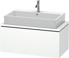 Duravit Waschtischunterschrank Compact L-Cube in Weiß Matt mit 1 Auszug, B: 92 cm, T: 47,7 cm - Bild 1