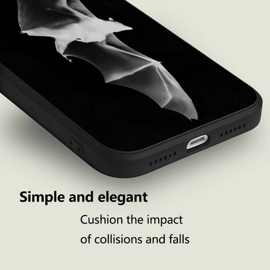 Rastar Handyhülle mit Schwarz-weißer Fledermaus-Silhouette für iPhone Modelle - Bild 5