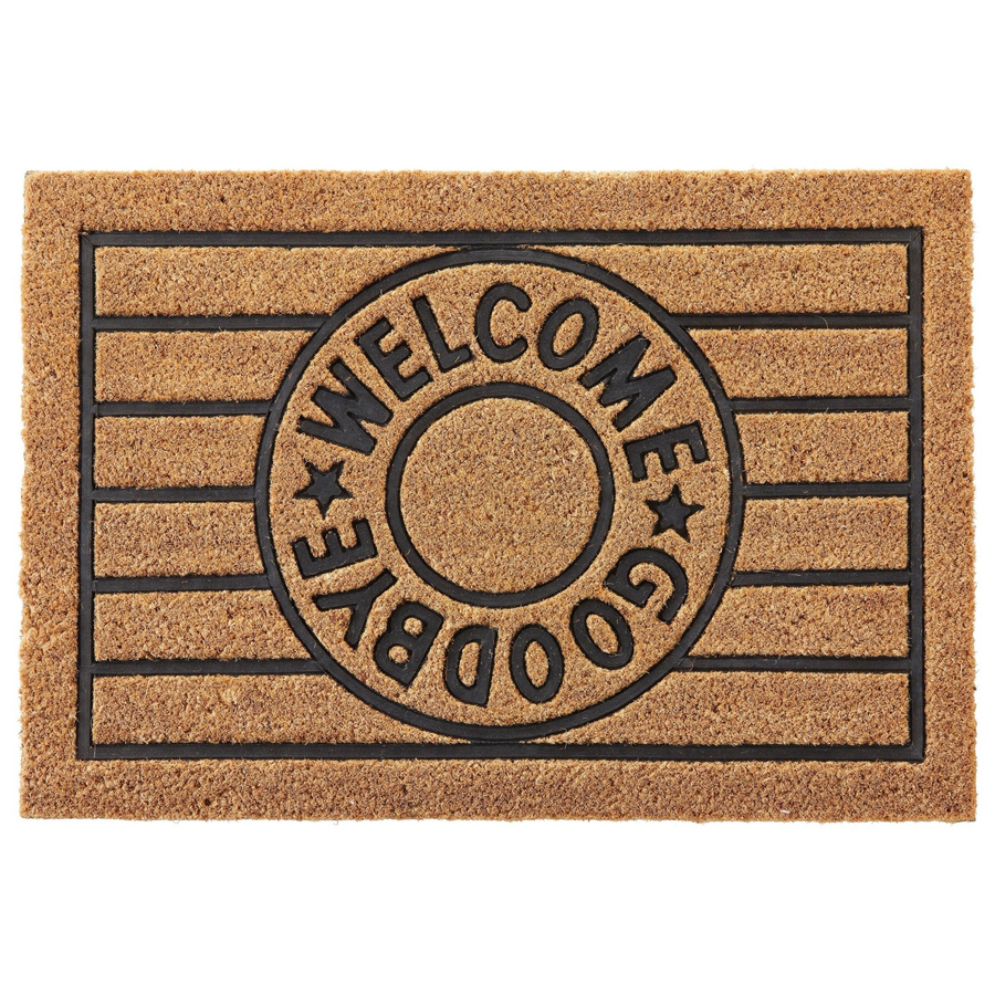Mömax Fußmatte Welcome&Goodbye in Schwarz/Beige, rutschfest und schmutzabweisend, B/T: 60 x 40 cm - Bild 2