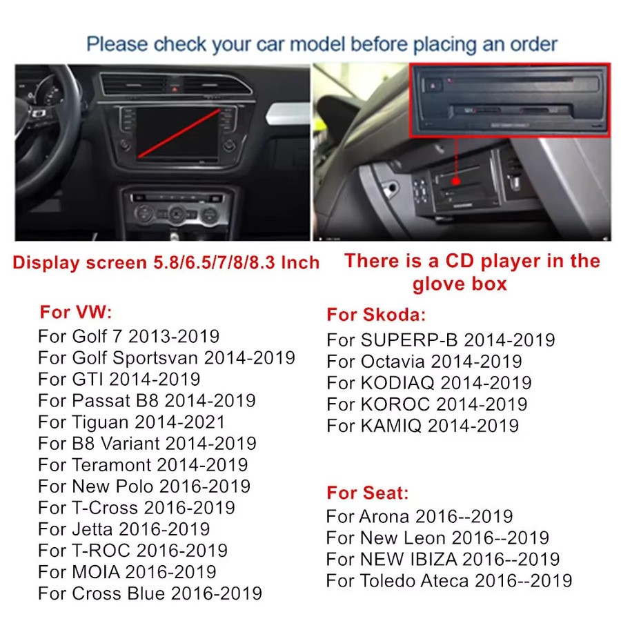 AUTOABC Wireless CarPlay und Android Auto Retrofit Kit für VW Volkswagen Skoda Octavia A5 Golf 7 Polo Passat B8 - Bild 6