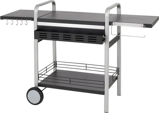 Tepro Universal BBQ-Tisch aus Edelstahl in Schwarz-Silber, B/H/T: 150,5 x 97,5 x 59,5 cm - Bild 1