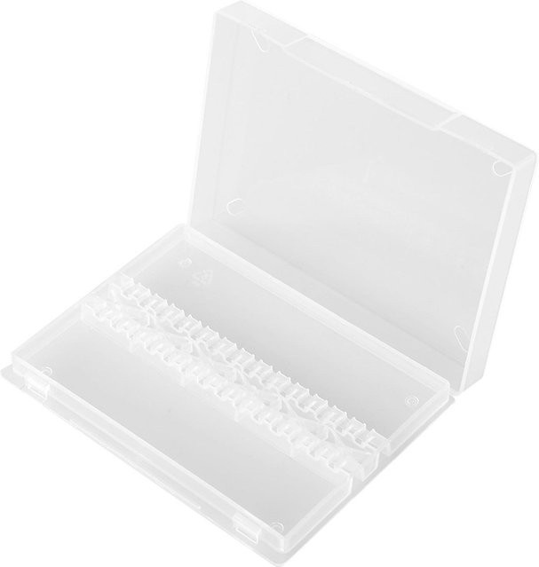 Wosawe Aufbewahrungsbox für Nail Art Polier Schleifbohrer, Transparent White - Bild 1