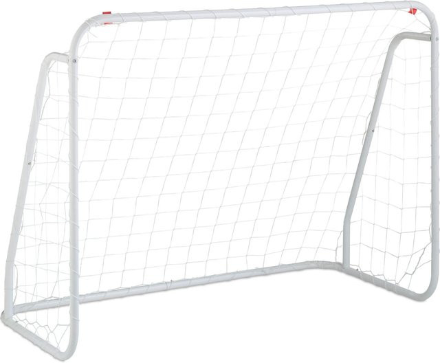 Relaxdays Fußballtor Fußball Weiß Stahl - Bild 1
