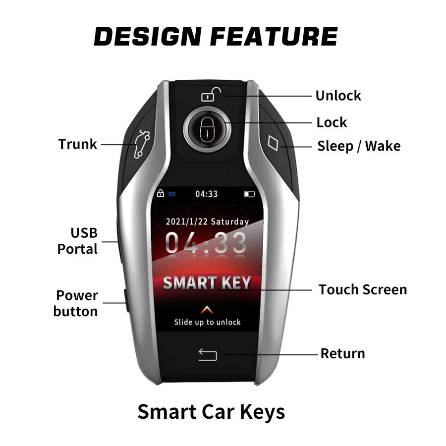 YIQIXIN Smart LCD Key TK800 Fernbedienung Schlüssel für BMW Audi Benz Cadillac Lexus Land Rover Peugeot Mazda Nissan Renault Toyota Volvo VW - Bild 2