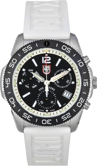 Luminox Chronograph, Quarz, Edelstahl, Kautschuk, Schwarz, Herren - Bild 1