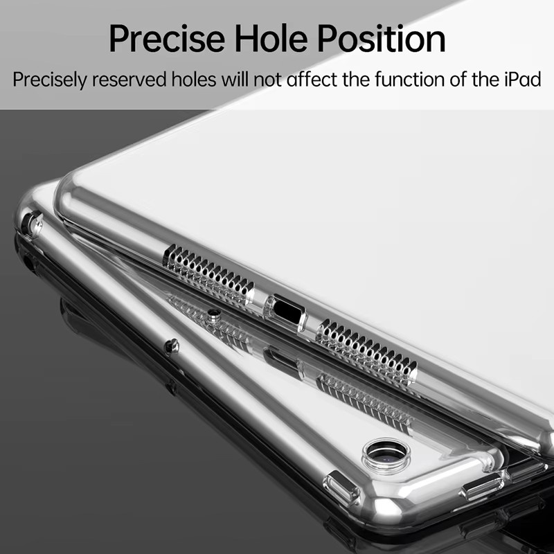 Stoßfeste Silikonhülle von Fudan für Apple iPad Pro, Air und Mini in Transparent - Bild 3