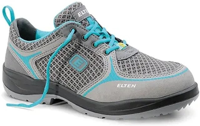 Elten Damen-Sicherheitshalbschuh Mila Aqua Low ESD S1 in Grau und Türkis - Bild 1