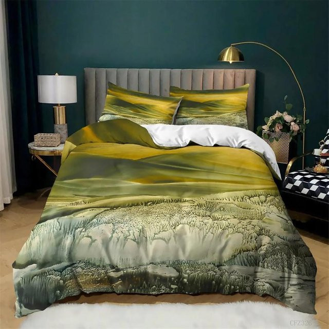 JMG Household Supplies Bettwäscheset Sternennacht Van Gogh Design, 3-teiliges Microfaser-Bettbezugset mit Kissenbezügen, Mehrfarbig, Breite: 135 cm, Länge: 200 cm - Bild 1