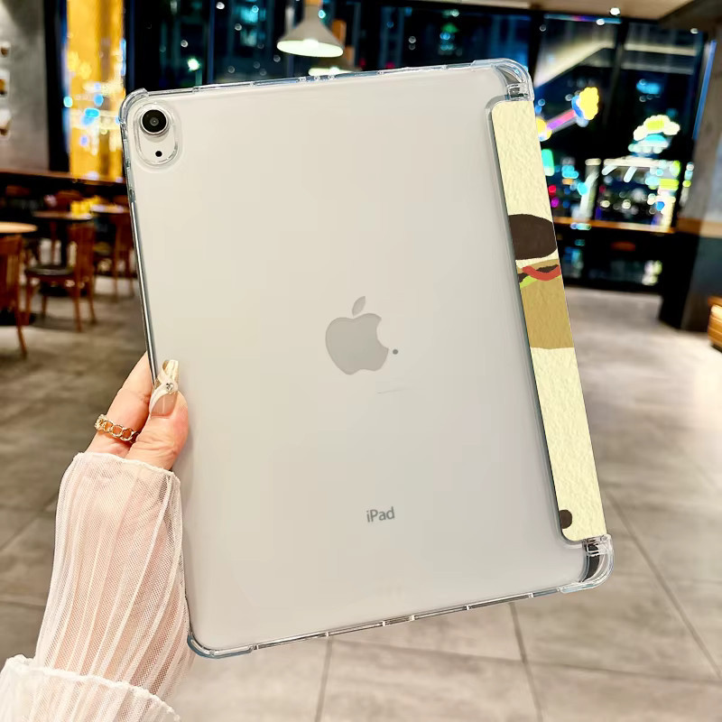 Apple iPad Pro und iPad Air Schutzhülle mit Dackel Wurst-Welpen Design in Braun, Weiß und Multicolour - Bild 3