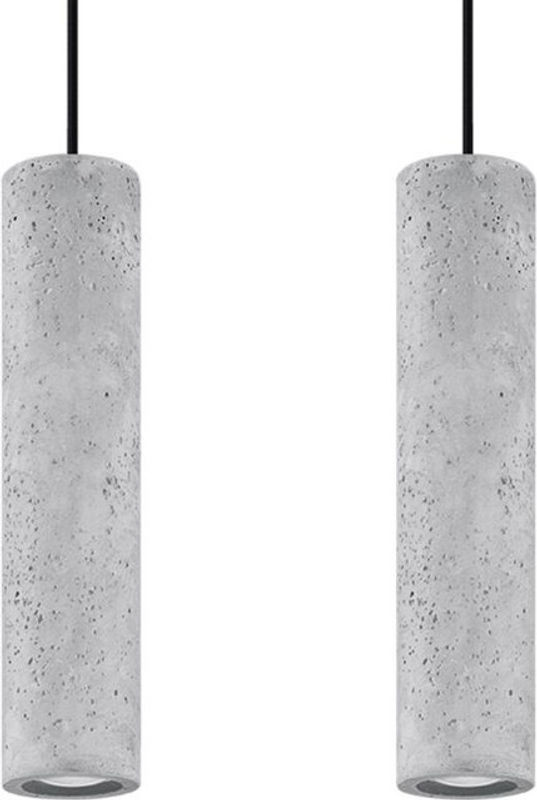 Sollux Twin Pendelleuchte Grau im Industrial Design mit GU10 Fassung aus Beton - Bild 1